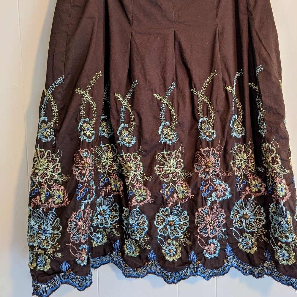 Edward petite embroidered skirt